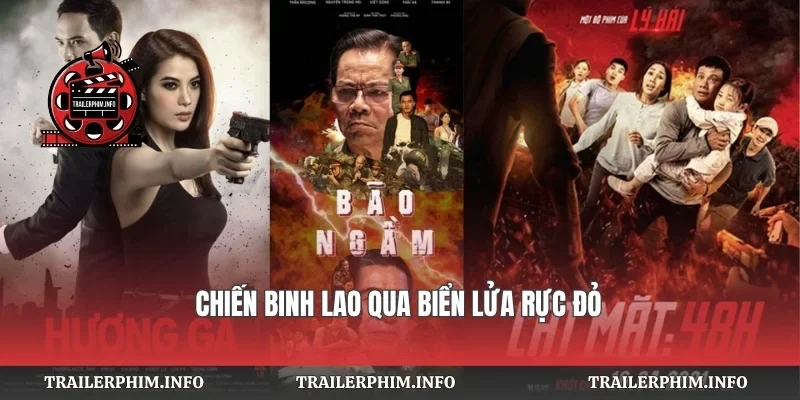 Chiến binh lao qua biển lửa rực đỏ