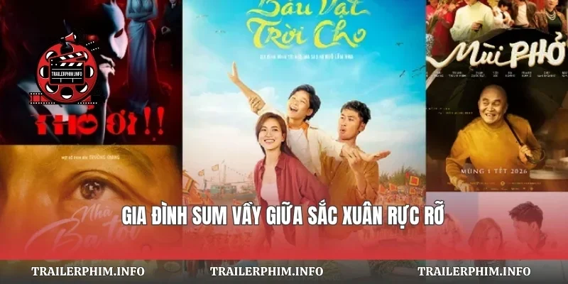 Gia đình sum vầy giữa sắc xuân rực rỡ