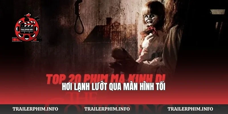 Hơi lạnh lướt qua màn hình tối