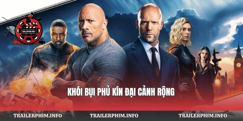 Khói bụi phủ kín đại cảnh rộng