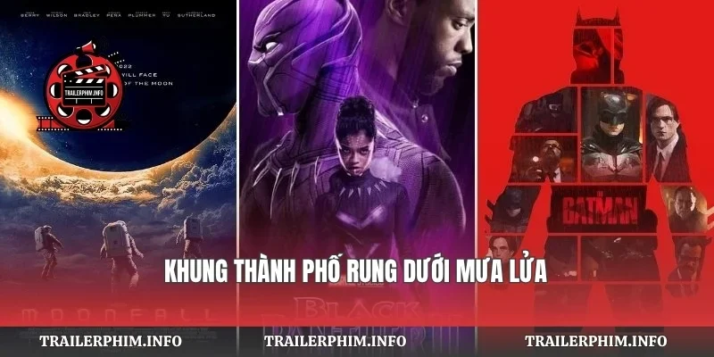 Khung thành phố rung dưới mưa lửa