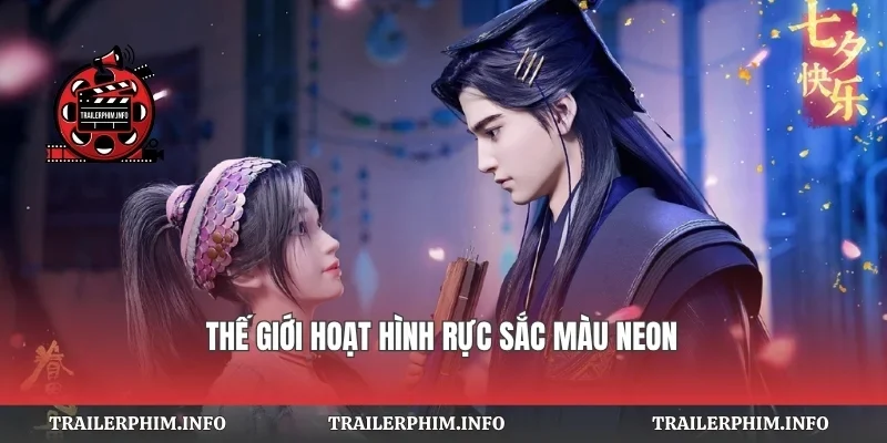 Thế giới hoạt hình rực sắc màu neon
